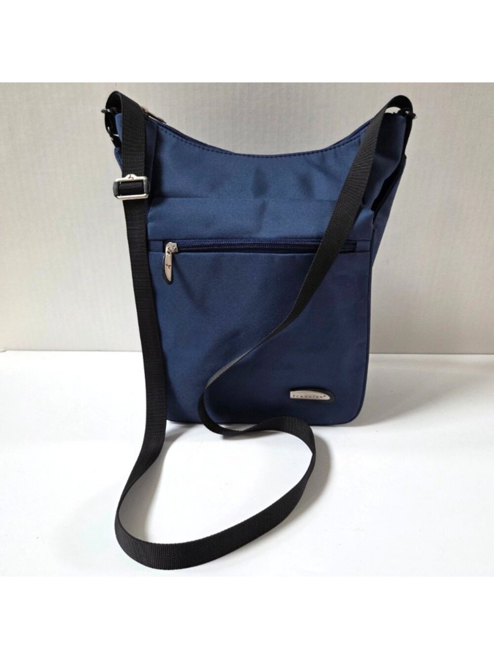 Travelon Purse Blue Expandable Crossbody Messenger Travel Organizer Bag - Picture 2 of 16